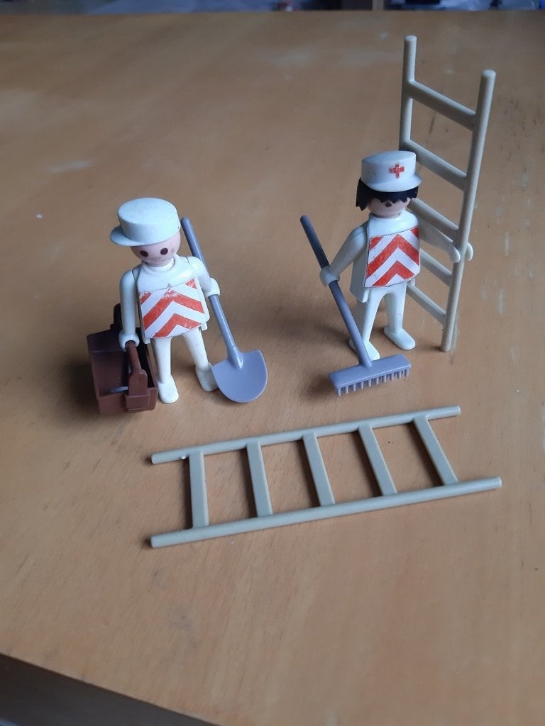 Vintage Playmobil: Bouwvakker (Set 3311), Gebruikt, Losse onderdelen, Ophalen of Verzenden, Figuren