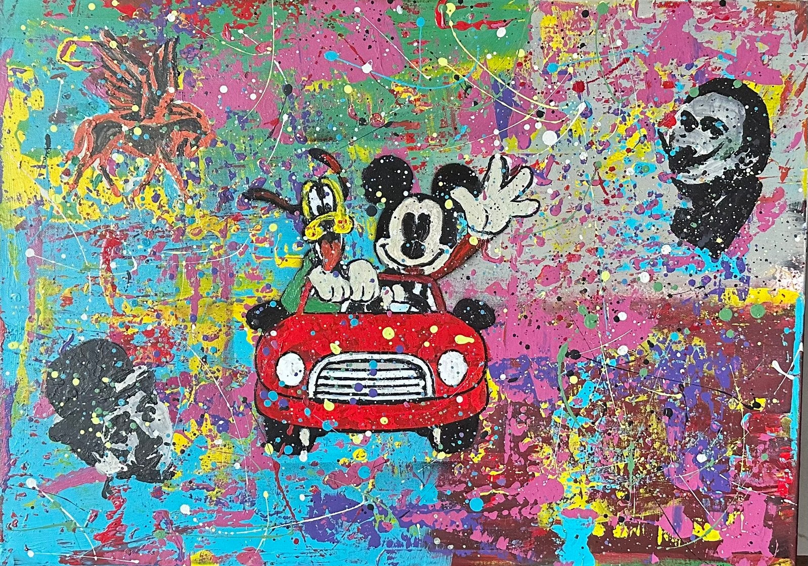 Valera- Disney helden + - Handgeschilderd- Uniek, Ophalen of Verzenden