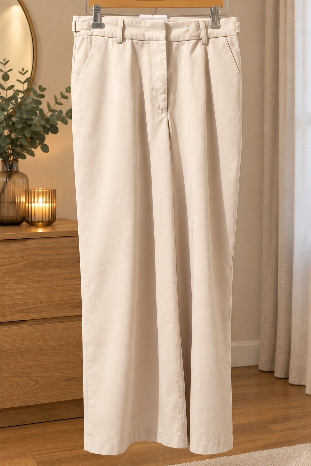 Primark Broek Maat 44 - Beige Polyester, Ophalen of Verzenden, Zo goed als nieuw, Maat 42/44 (L), Beige