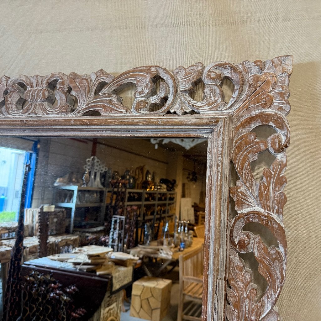 barok spiegel houten lijst - 200 x 100 cm - Gratis bezorgd, Huis en Inrichting, Woonaccessoires | Spiegels, TTM Wonen, Meubels – (Perzische) Tapijten en Woonaccessoires