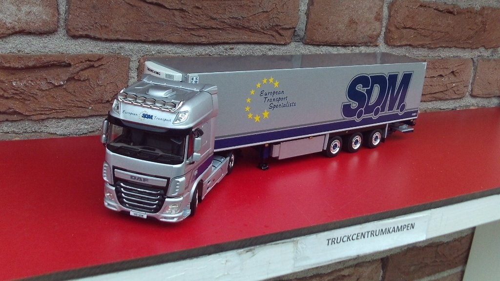 WSI  Daf  XF  met  koeloplegger  van  S.D.M.  Transport., Ophalen of Verzenden, Nieuw, Bus of Vrachtwagen, Wsi