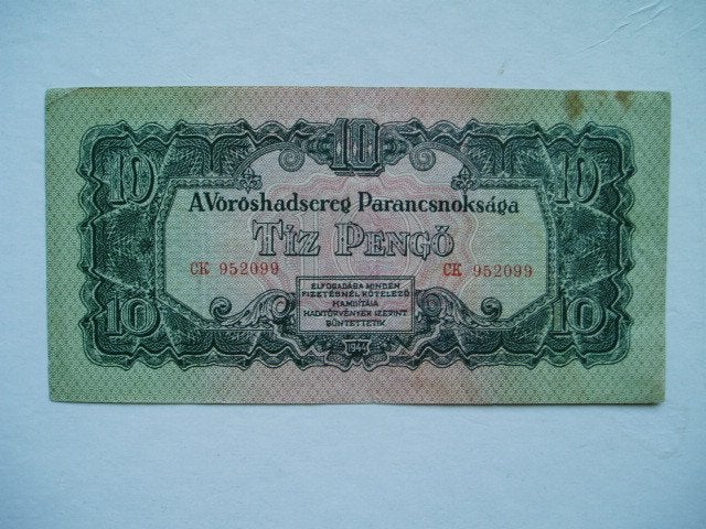 1215. Hongarije, 10 pengo 1944 WW II., Verzenden, Hongarije, Los biljet