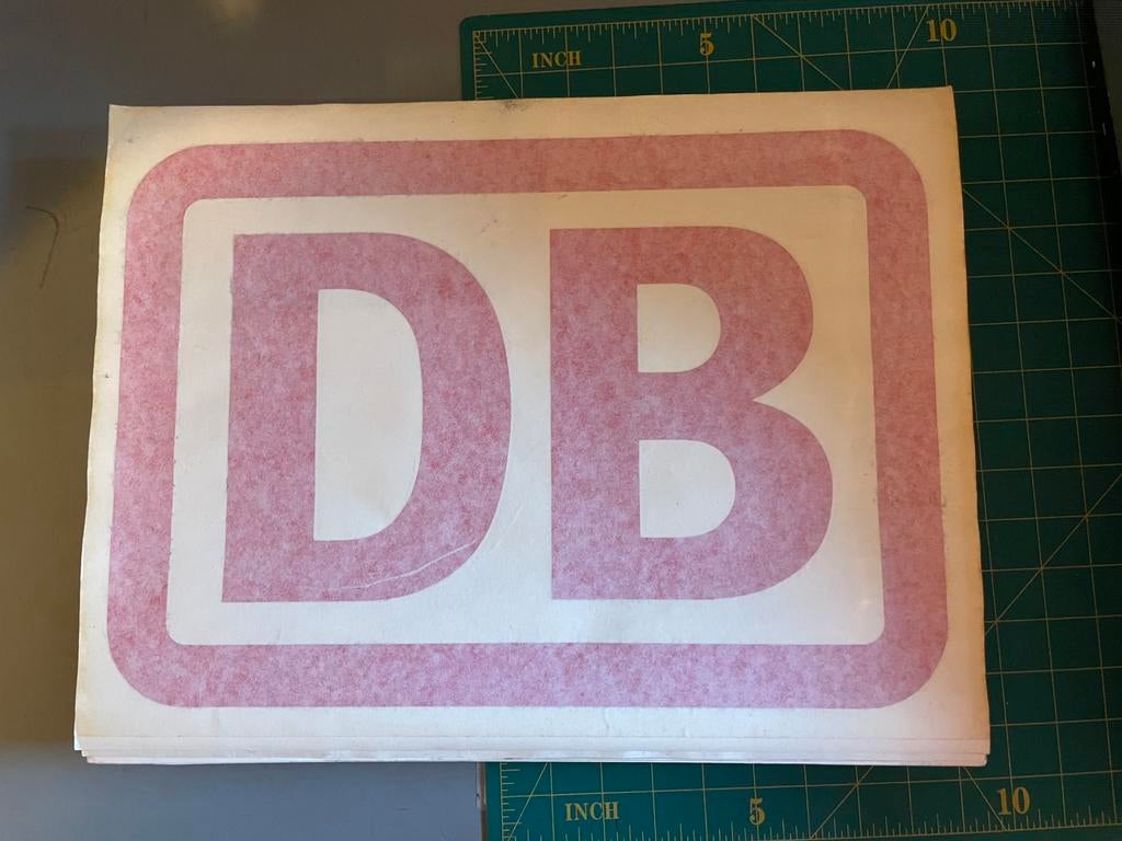 Sticker duitse spoorwegen, Ophalen, Zo goed als nieuw, Trein, Kaart of Prent