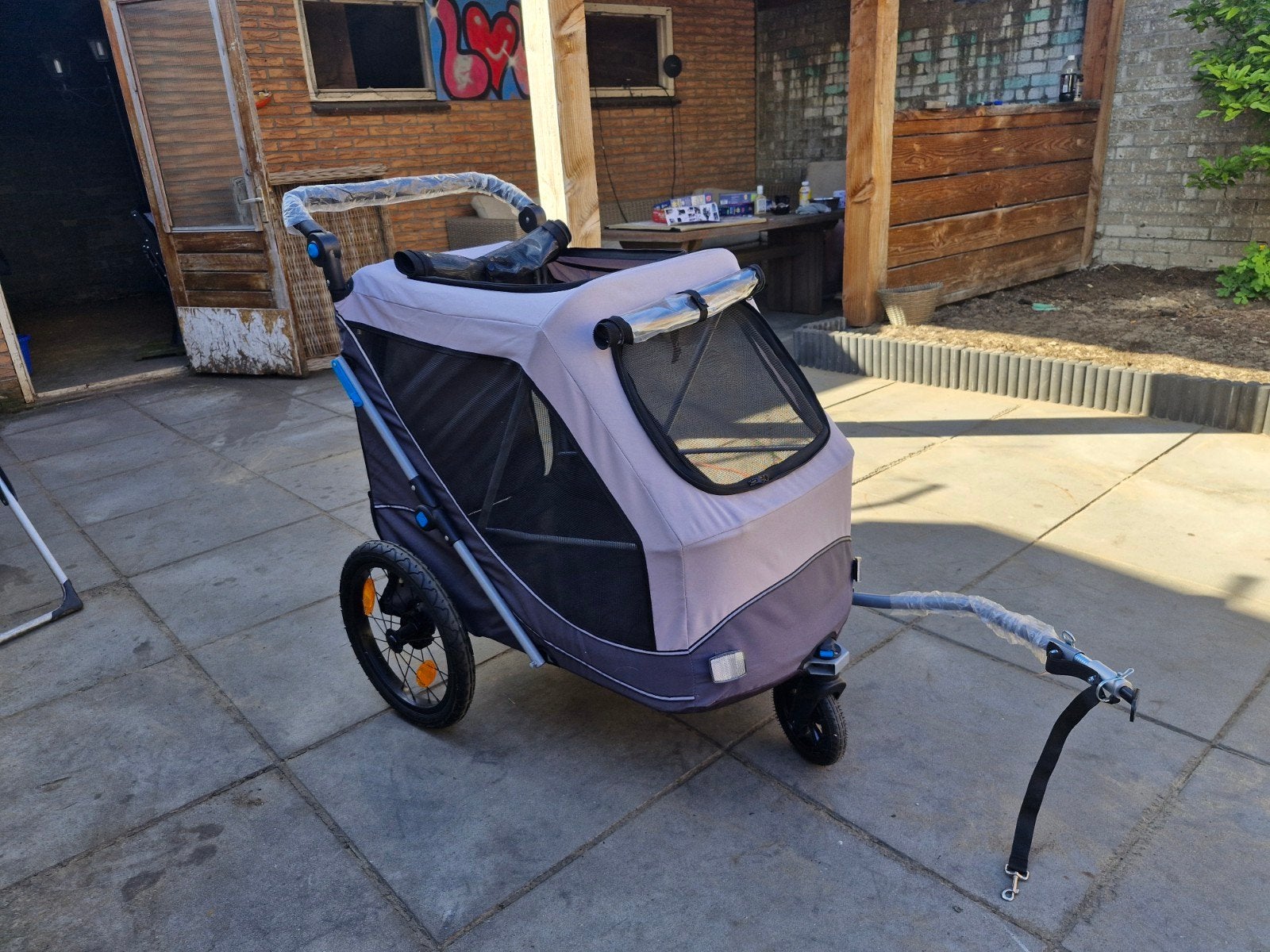 Hondenfietskar, hondenbuggy nieuwstaat, Trixie, Ophalen, Zo goed als nieuw, Hondenfietskar