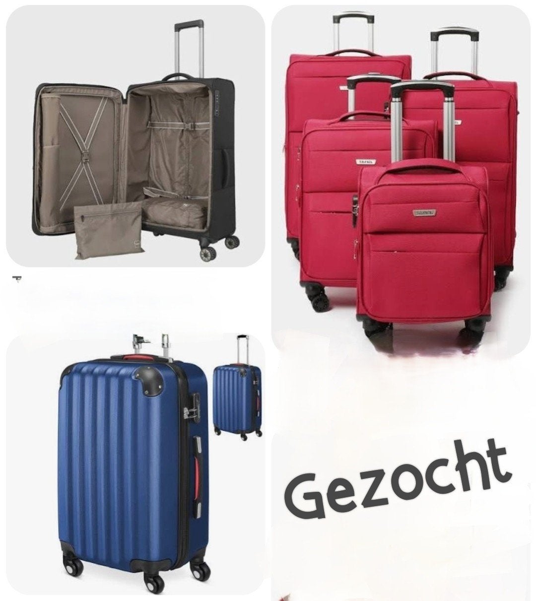 Voor Goed Doel  (kapotte) koffers gezocht, Ophalen of Verzenden, Hard kunststof, 70 cm of meer