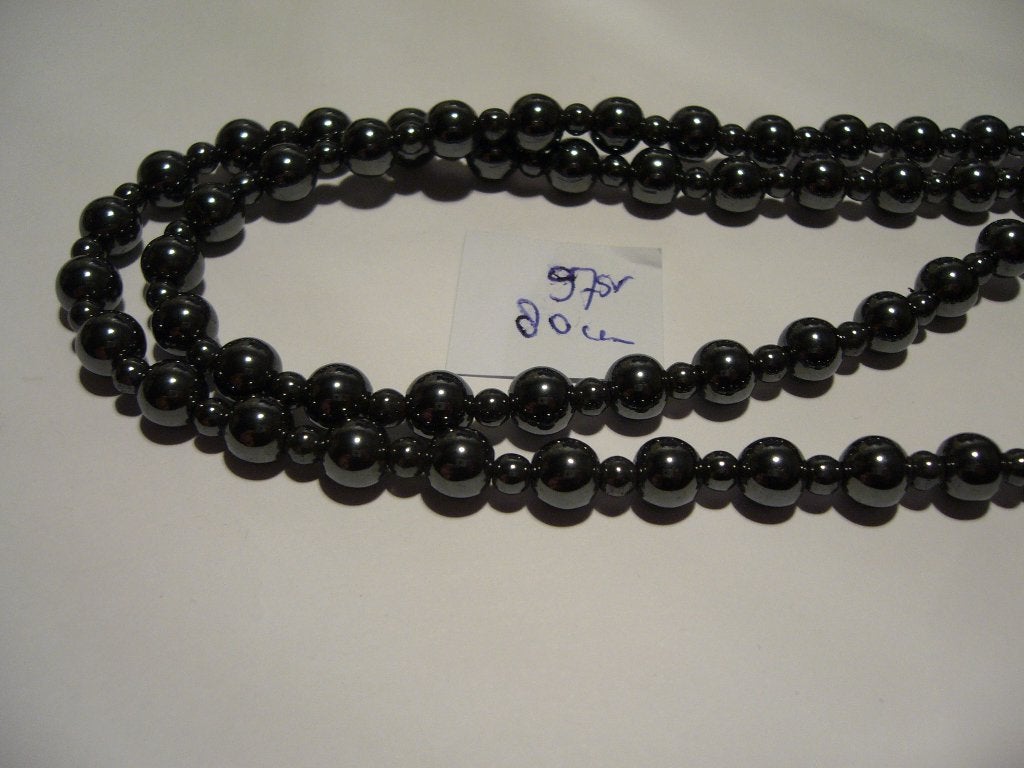 hematiet lange ketting 80cm mineraal edelsteen hematite, Sieraden, Tassen en Uiterlijk, Kettingen, Zwart, Ophalen of Verzenden