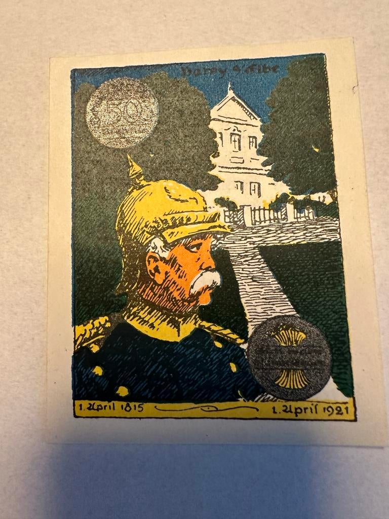 Duits Notgeld met Pickelhaube helm (1921), Postzegels en Munten, Ophalen of Verzenden, Duitsland, Setje