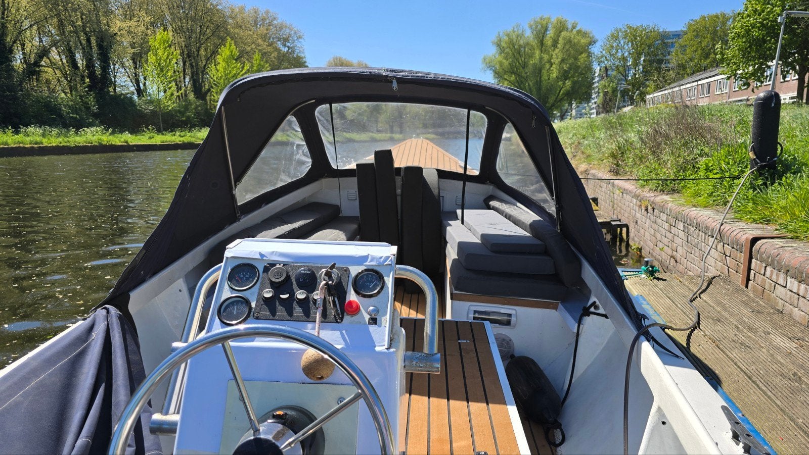 Nette vlet, Watersport en Boten, Sloepen, Gebruikt, Vlet, Biminitop, Diesel, Polyester, Binnenboordmotor, Ophalen