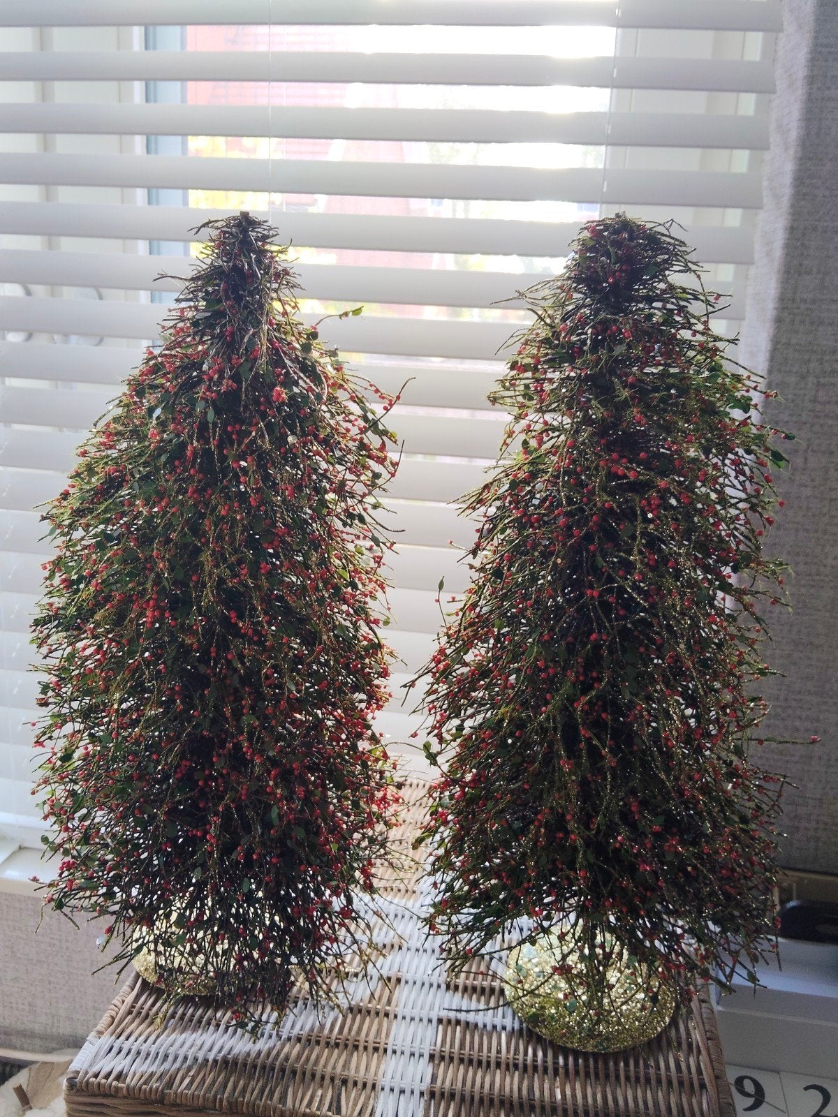 2 decoratieve kerst boompjes, Ophalen of Verzenden, Zo goed als nieuw