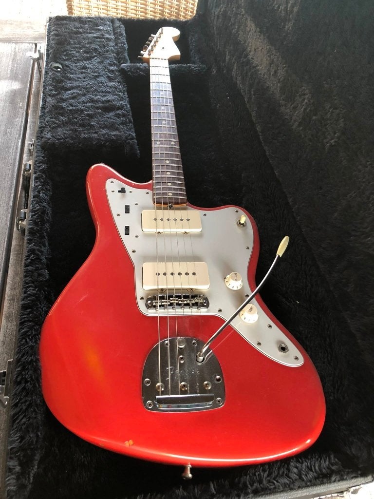 Fender American Vintage 62 Jazzmaster Antiquity 2 pu’s, Ophalen of Verzenden, Gebruikt, Solid body, Fender