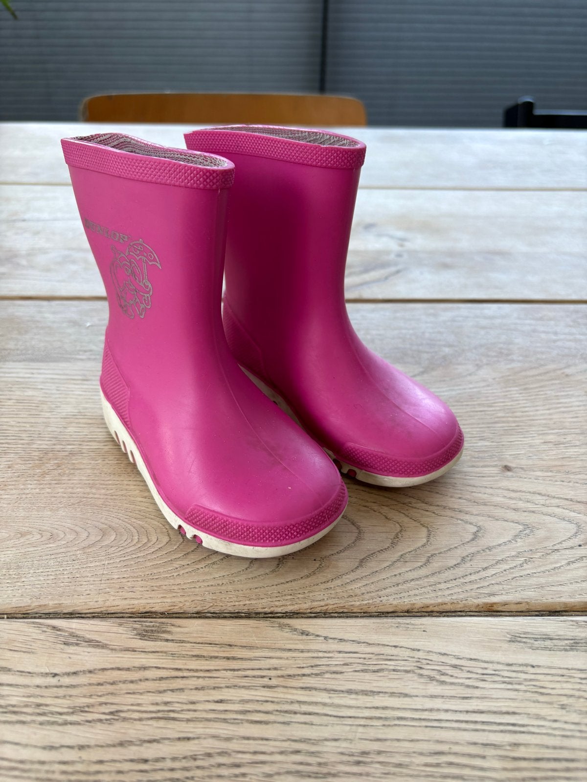 Roze Dunlop regenlaarzen maat 24, Ophalen, Gebruikt, Meisje, Laarzen