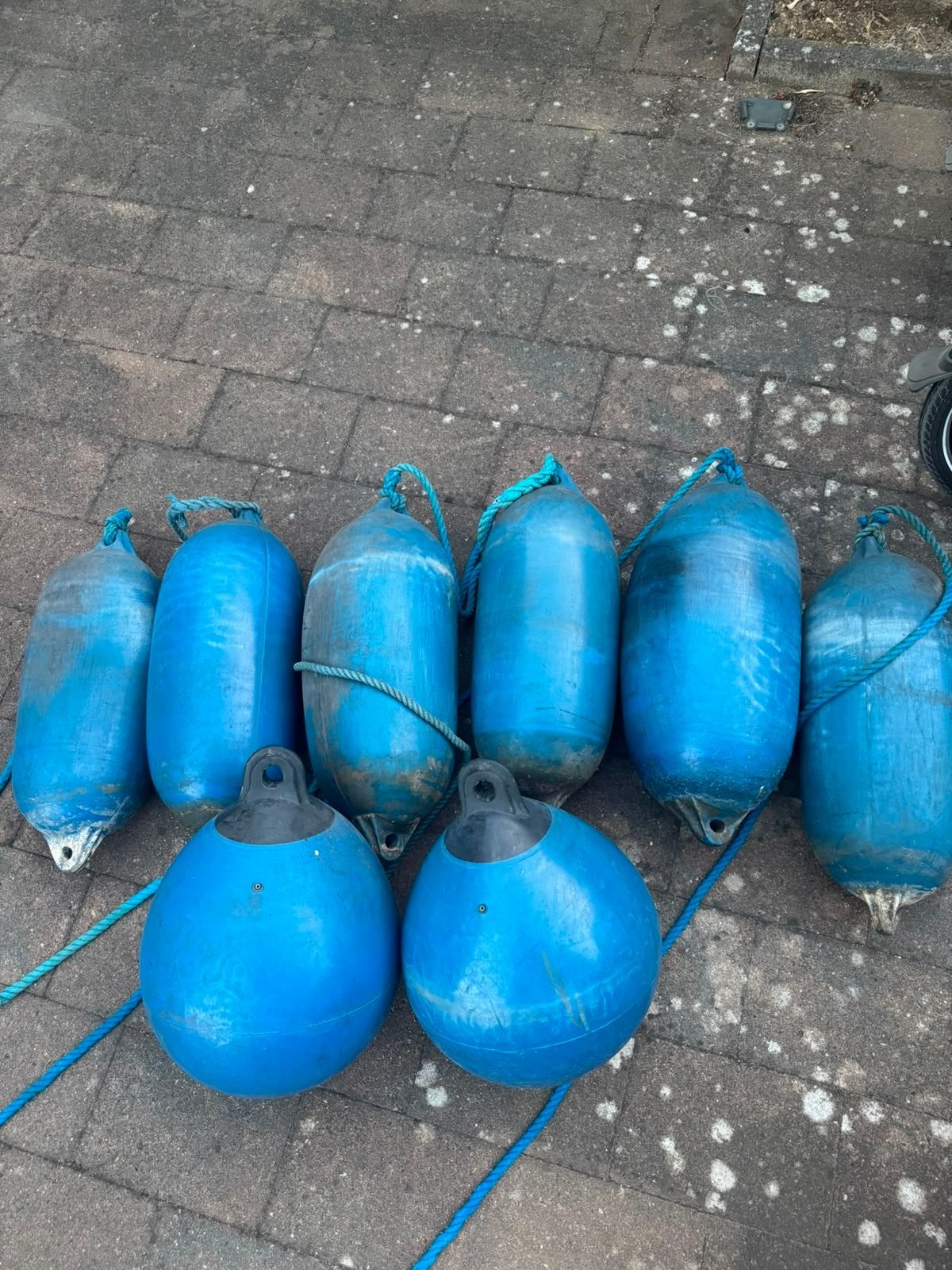 Set van 6 Majoni Star 3 fenders en 2 bolfenders (blauw), Ophalen of Verzenden, Gebruikt, Overige typen