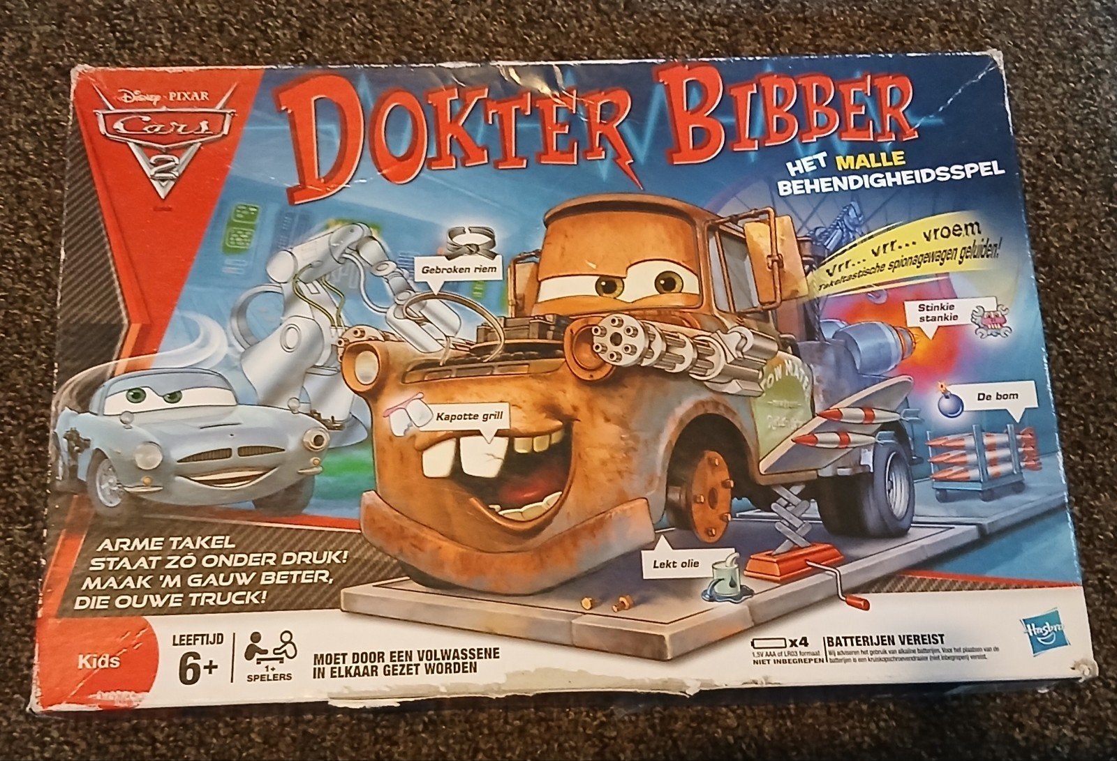 dokter bibber cars 2, Ophalen of Verzenden, Zo goed als nieuw, Hasbro