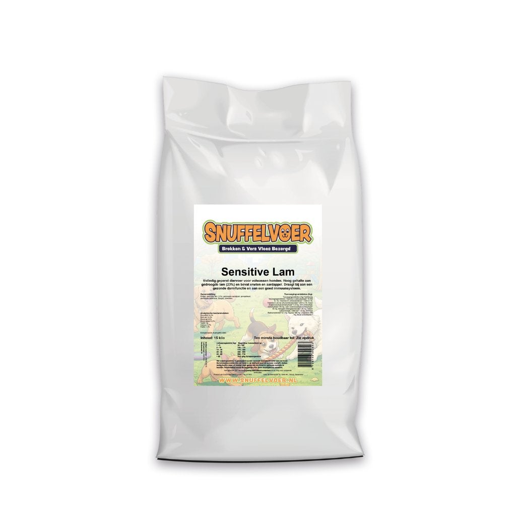 Sensitive Lam 15 kilo - Hondenvoer - Snuffelvoer, Verzenden, Hond