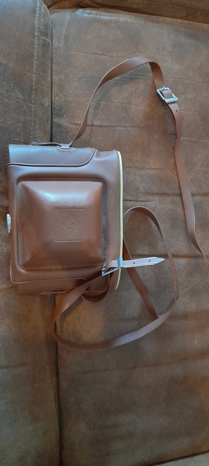 Vintage Agfa Isola camera met lederen tas, Ophalen of Verzenden, Gebruikt, Compact, Overige Merken