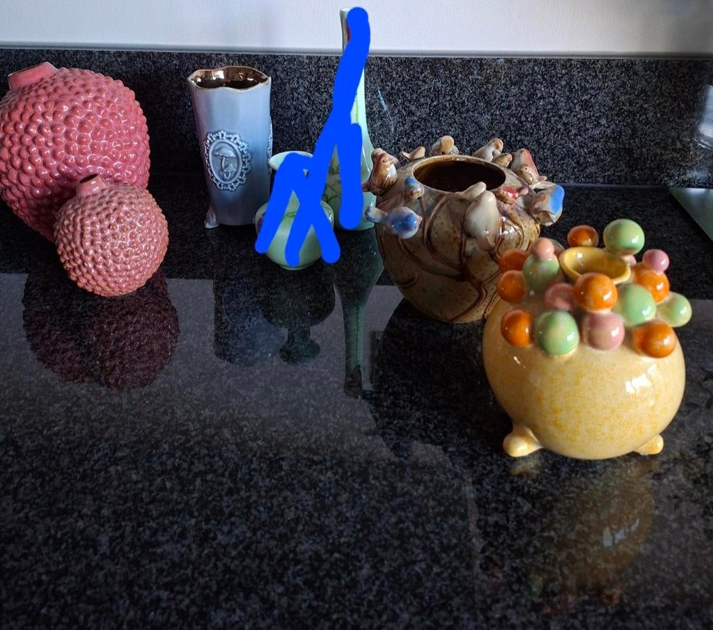 mooie Des Pots vazen, Huis en Inrichting, Woonaccessoires | Kandelaars en Kaarsen, Zo goed als nieuw, Minder dan 25 cm, Overige materialen