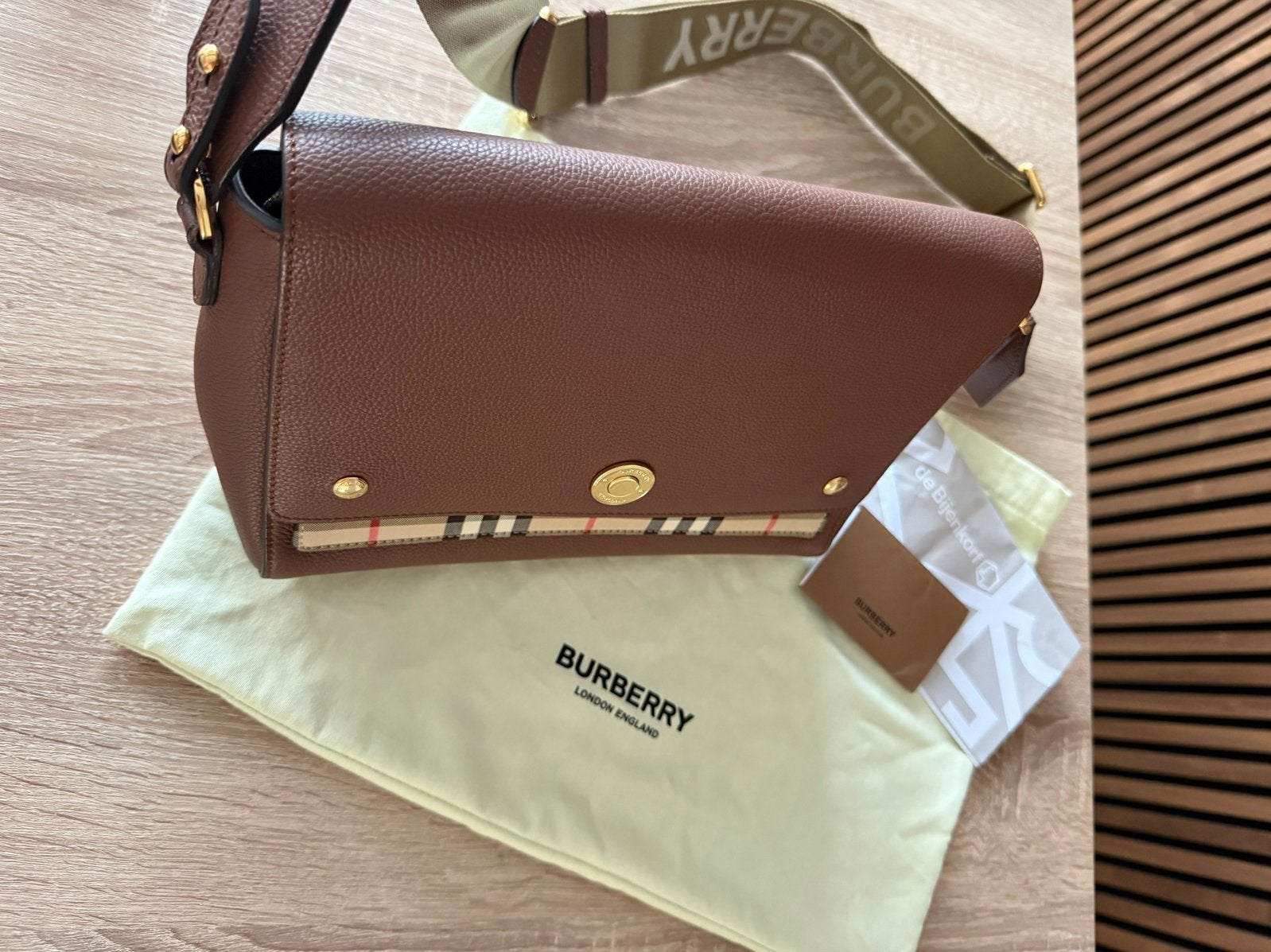 Burberry note dames tas, Ophalen of Verzenden, Zo goed als nieuw, Bruin, Leer