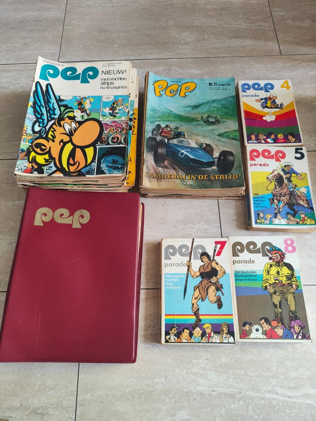 Verzameling PEP stripbladen 1968-1973, Ophalen of Verzenden, 1960 tot 1980, Nederland, Tijdschrift
