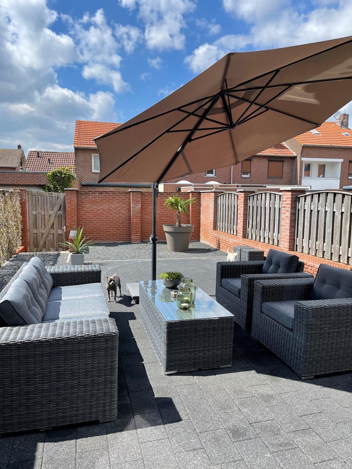 Luxe Garda loungeset incl. 2 hockers, Tuin en Terras, Tuinmeubel-accessoires, Ophalen, Gebruikt