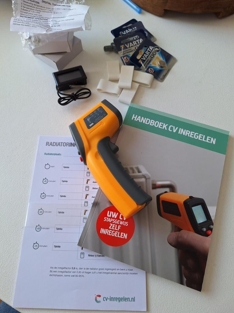 Cv Infrarood thermometer met kit., Doe-het-zelf en Verbouw, Meetapparatuur, Ophalen of Verzenden, Temperatuur