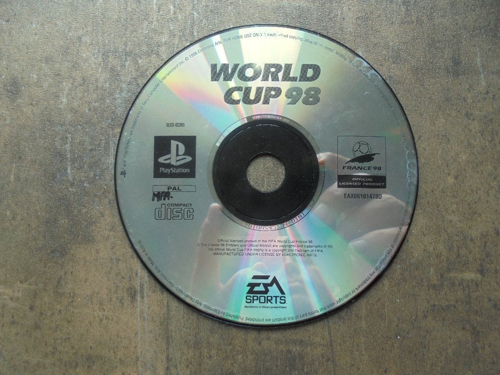 World Cup 98 voor PS1 (zie foto's), Spelcomputers en Games, Games | Sony PlayStation 1, Gebruikt, 1 speler, Ophalen of Verzenden