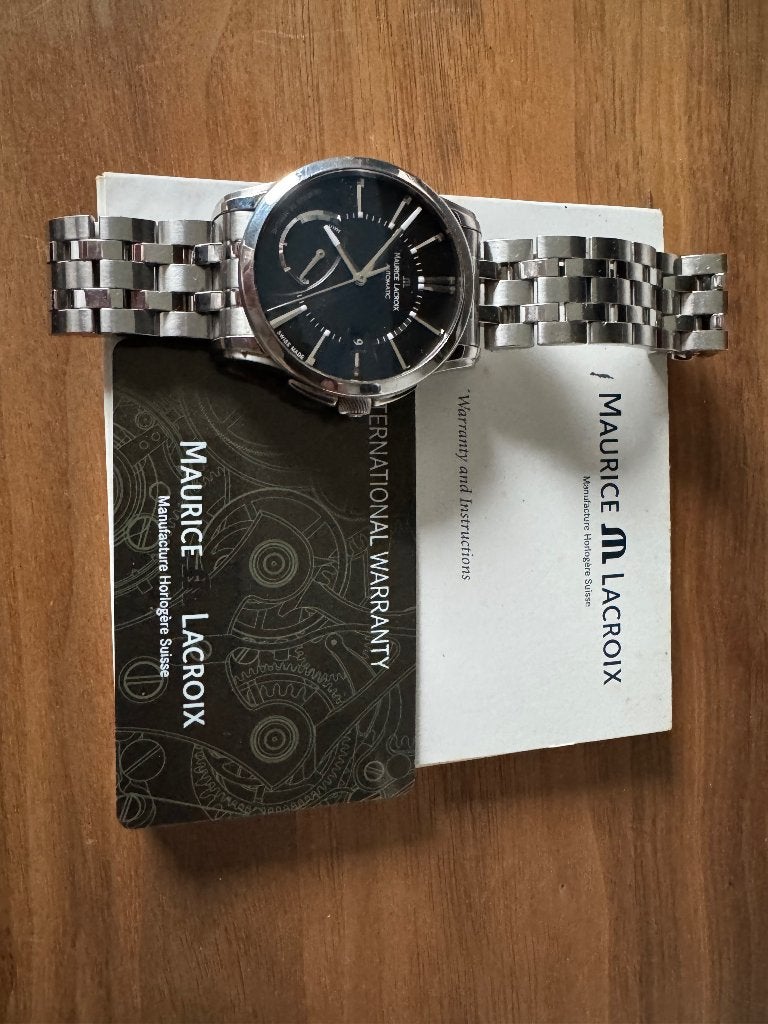 Maurice Lacroix Pontos Power Reserve Automaat Herenhorloge, Sieraden, Tassen en Uiterlijk, Overige merken, Staal, Staal, Polshorloge