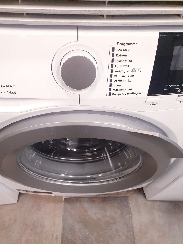 aeg wasmachine A++ 8kg inc 6 mnd garantie, Witgoed en Apparatuur, Wasmachines, Ophalen, Zo goed als nieuw, Voorlader, 85 tot 90 cm