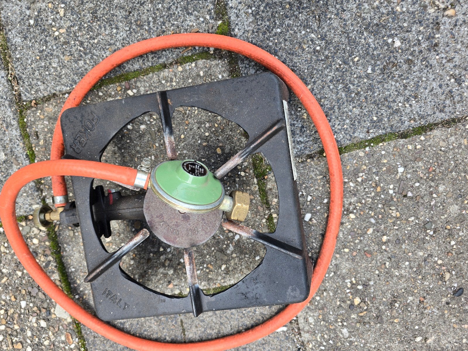 Foker 1 pits gaspitbrander met slang en drukregelaar, Ophalen, Gebruikt, Minder dan 85 cm, Gas