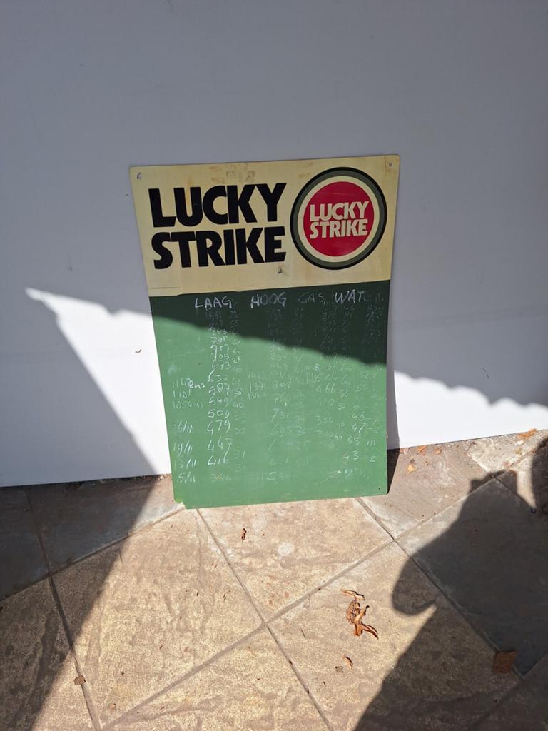 Vintage Lucky Strike Krijtbord - Reclamebord, Ophalen of Verzenden