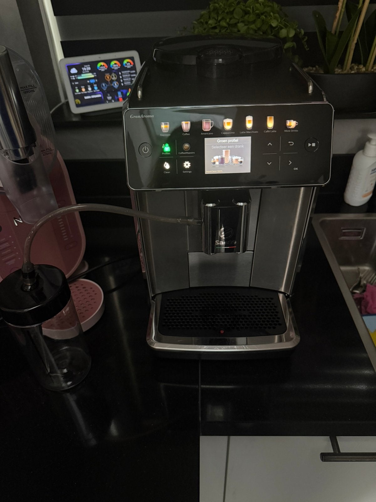 Saeco GranAroma Volautomatische Koffiemachine, Witgoed en Apparatuur, Koffiezetapparaten, Ophalen, Gebruikt, Koffiemachine