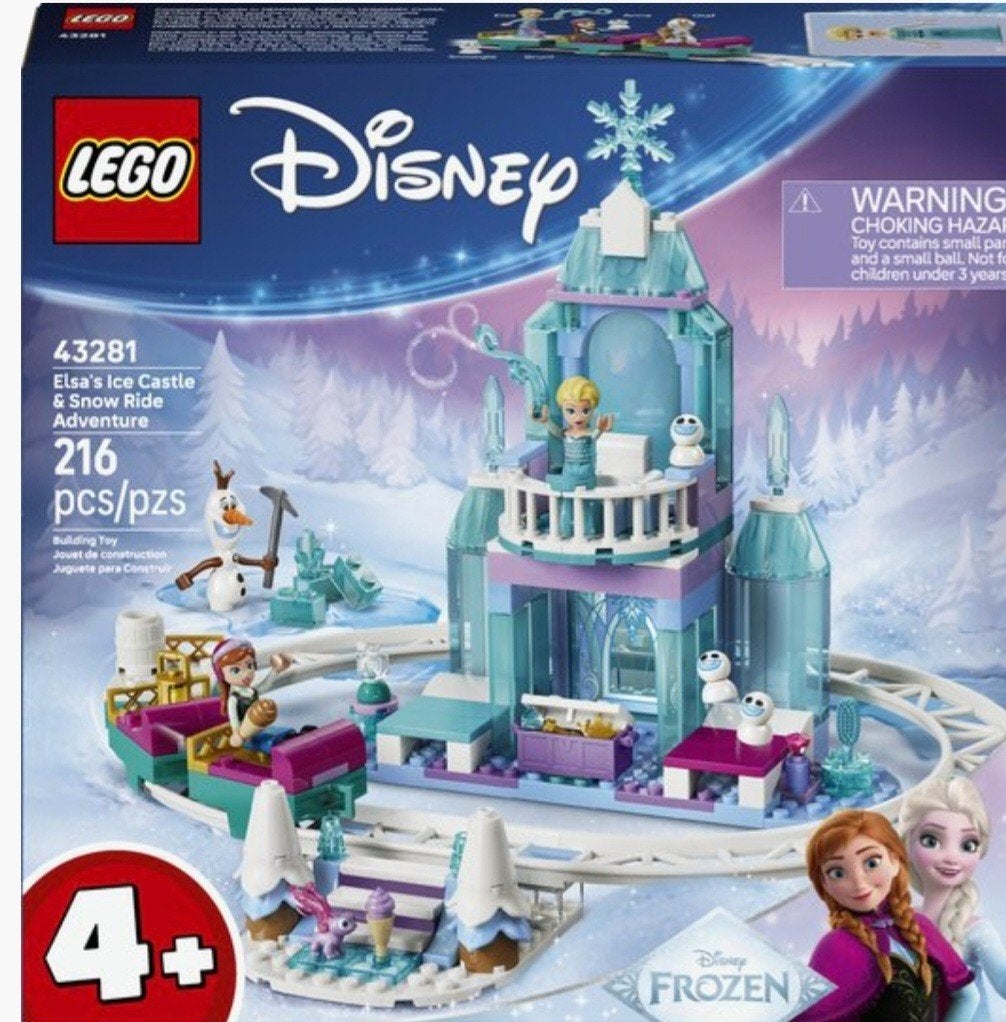 LEGO Disney Frozen 43281 Elsa's IJskasteel Avontuur, Lego, Ophalen of Verzenden, Zo goed als nieuw, Compleet