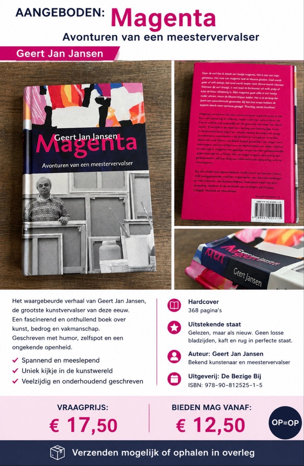 Magenta: Avonturen van een meestervervalser - Geert Jan Jans, Ophalen of Verzenden, Zo goed als nieuw, Overige onderwerpen