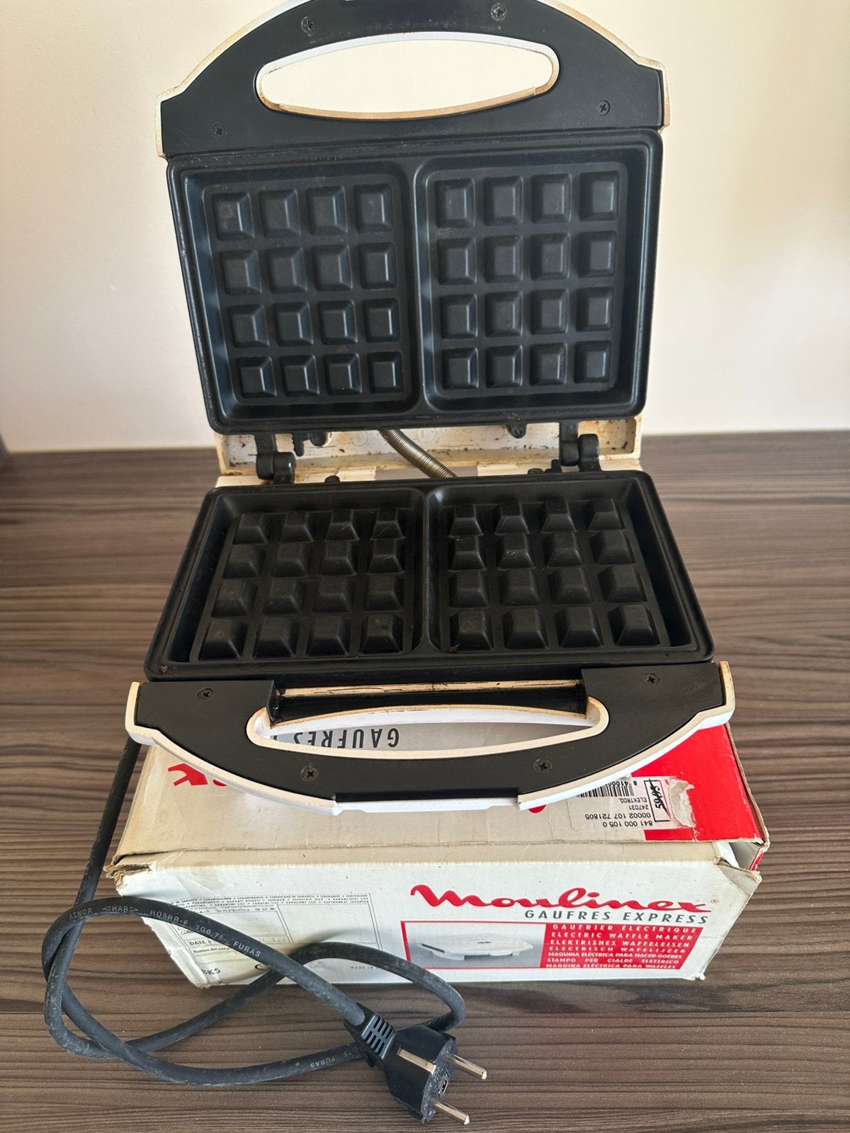 Moulinex Gaufres Express Wafelijzer - Vintage, Ophalen of Verzenden, Gebruikt