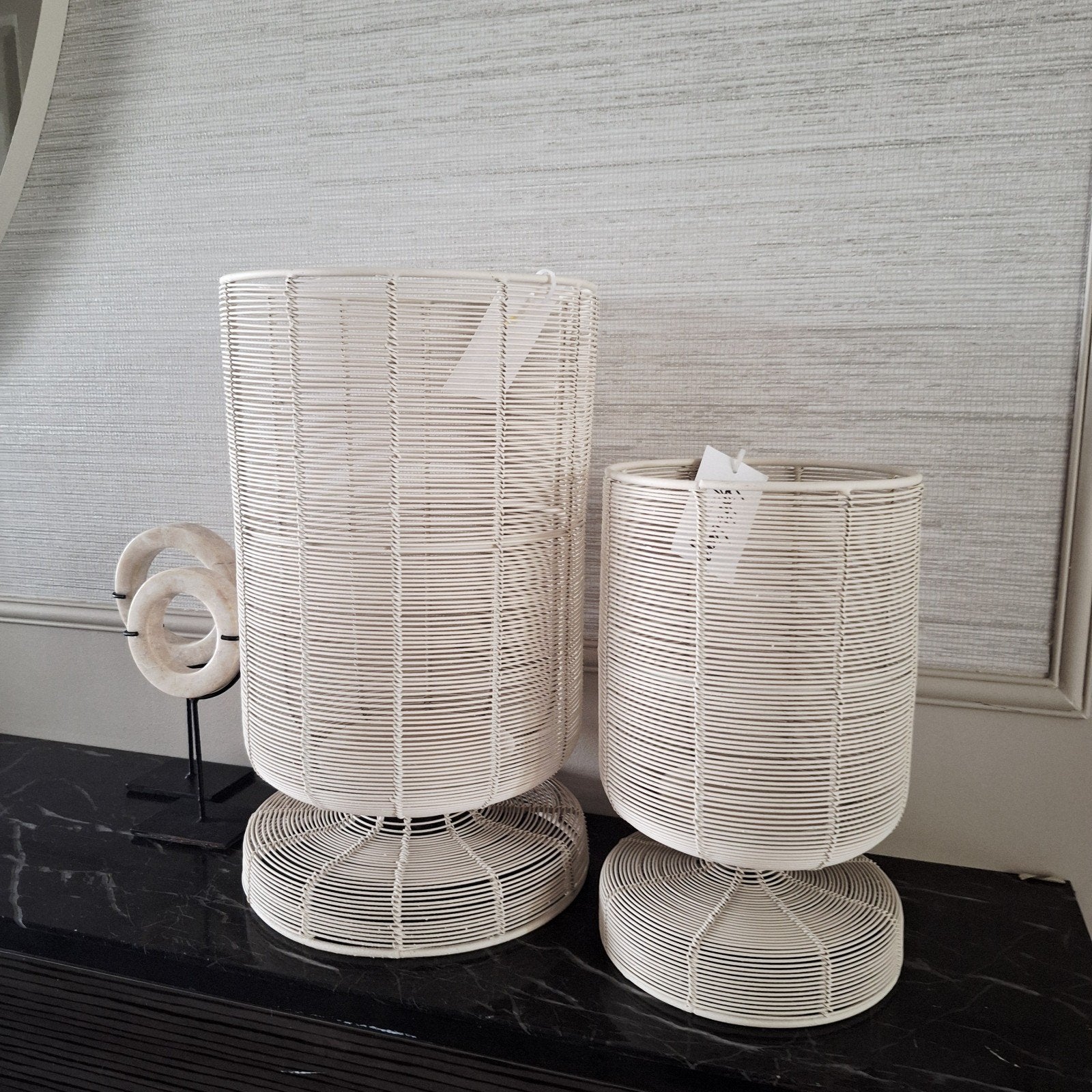 Gave licht beige kandelaren windlichten light en living, 25 tot 50 cm, Nieuw, Ophalen of Verzenden, X