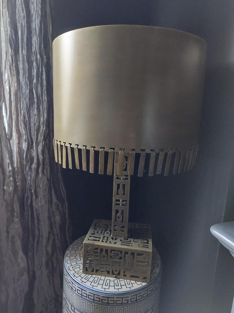 Pols potten lamp Handgemaakt, Ophalen, Metaal, Minder dan 50 cm