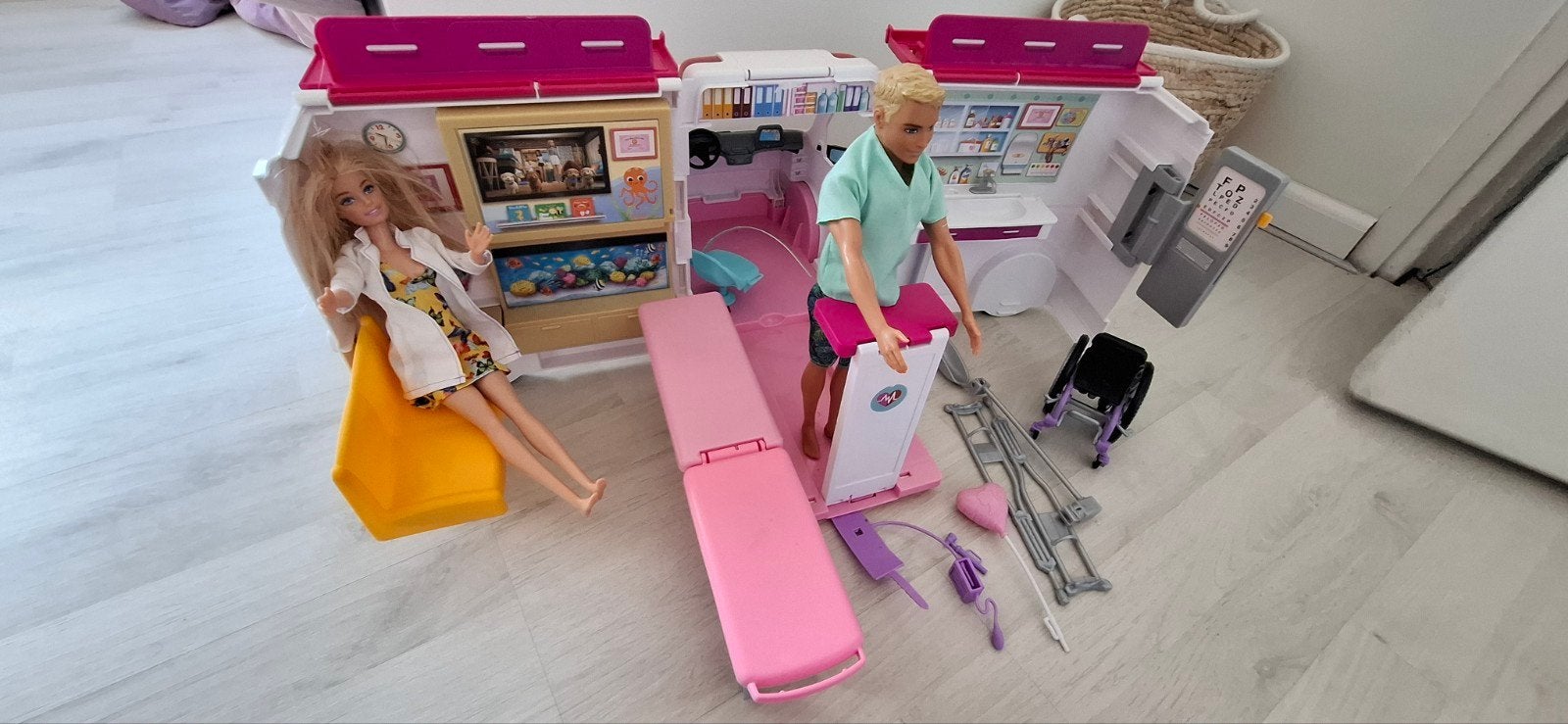 Barbie camper, Ophalen, Meisje