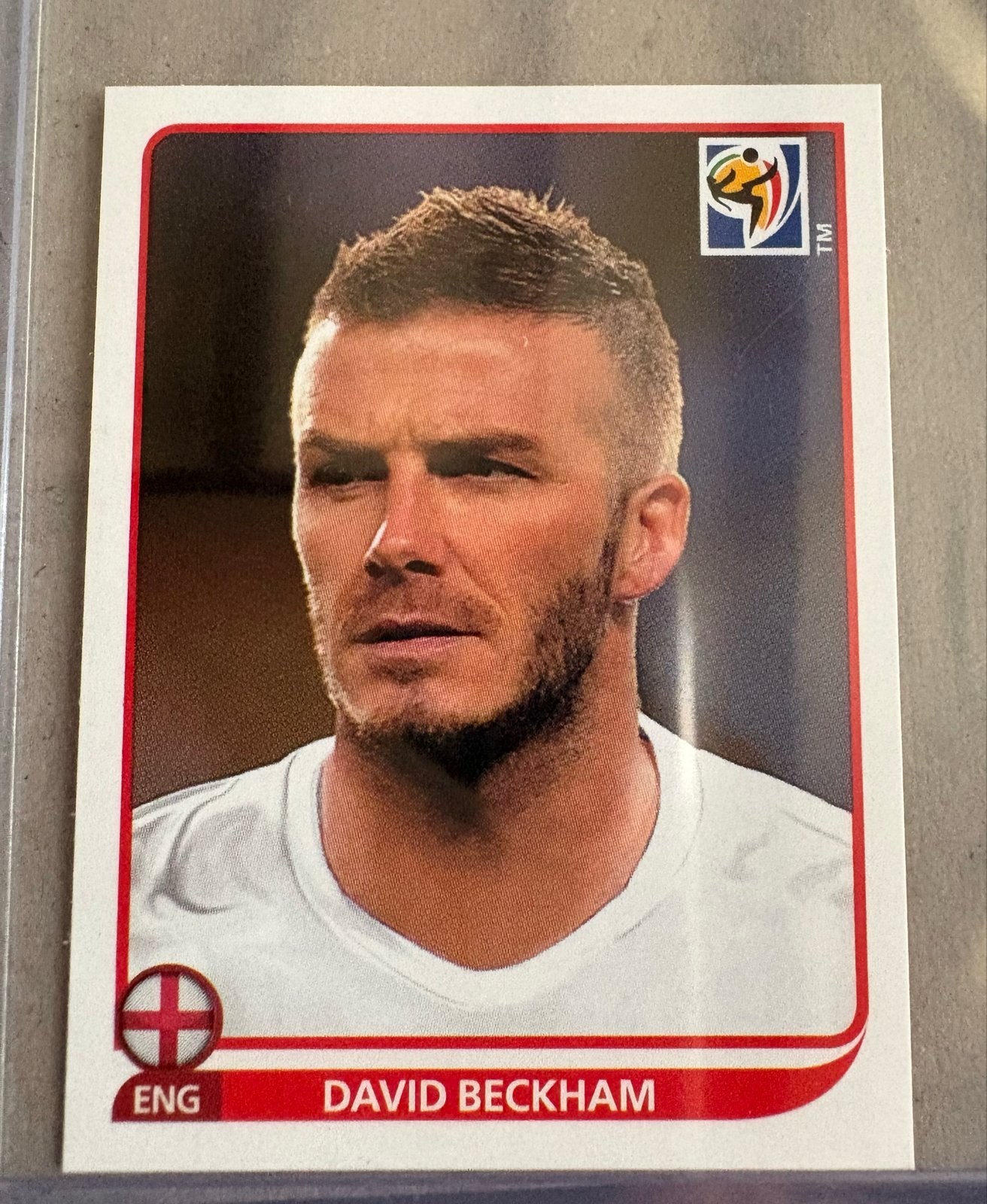 David Beckham Panini WK Voetbal Sticker, Verzamelen, Ophalen of Verzenden, Zo goed als nieuw, Buitenlandse clubs, Poster, Plaatje of Sticker