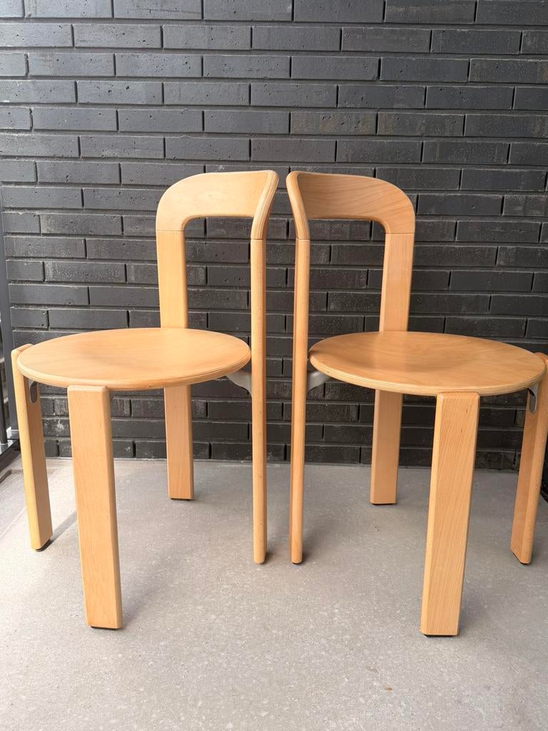 Bruno Rey Chairs Kusch+Co Naturel Set van twee, Ophalen, Zo goed als nieuw, Stoel(en)