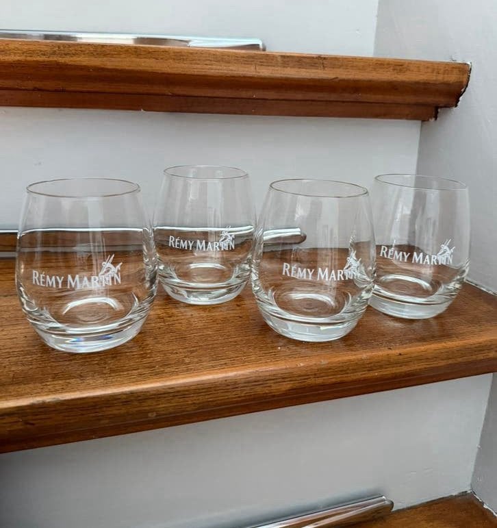4x Rémy Martin borrelglas, Ophalen of Verzenden, Zo goed als nieuw, Borrel- of Shotglas
