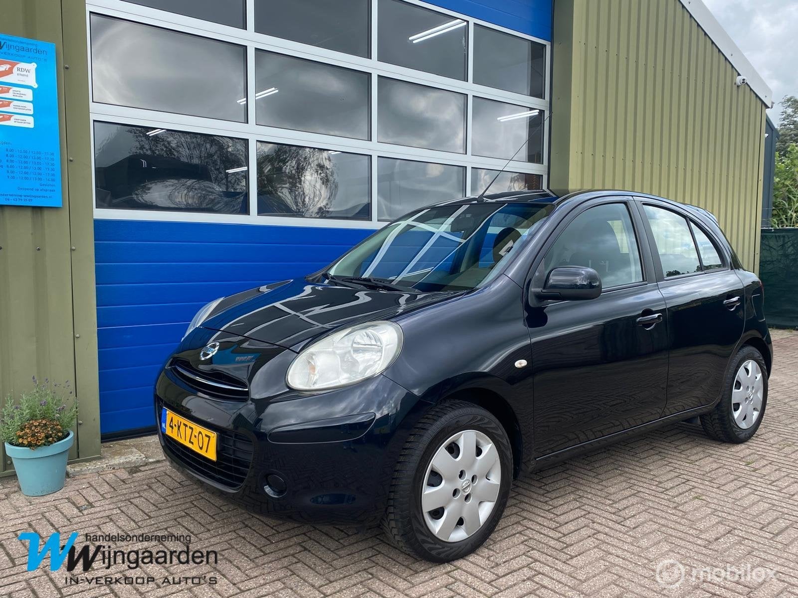 Nissan Micra 1.2 DIG-S Acenta|Dealer onderhouden|5-DRS|Airco, Auto's, Voorwielaandrijving, Euro 5, Stof, Zwart