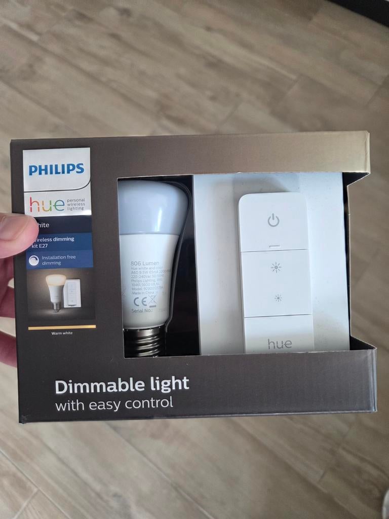 Philips Hue White E27 Starter Kit met Dimmer, Ophalen of Verzenden, Nieuw