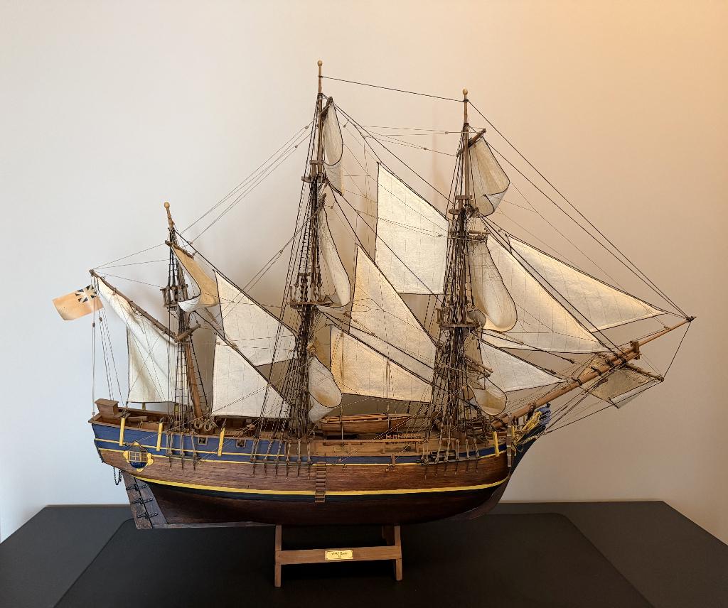 Modelschip HMS Bounty –Groot handgebouwd houten scheepsmodel, Hobby en Vrije tijd, Modelbouw | Boten en Schepen, Ophalen, 1:32 tot 1:50