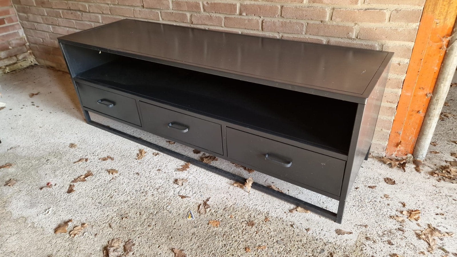 TV meubel zwart, Ophalen, Zo goed als nieuw, 25 tot 50 cm, Minder dan 100 cm