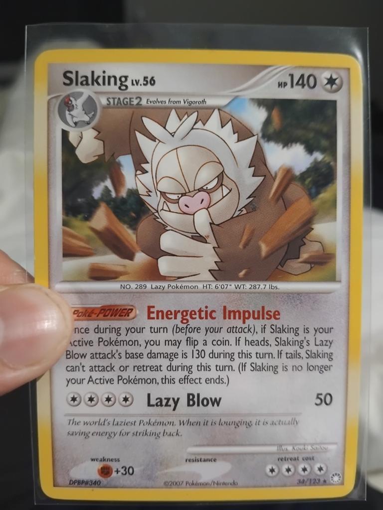 Slaking Lv.56 Pokémon Kaart 34/123, Ophalen of Verzenden, Zo goed als nieuw, Losse kaart