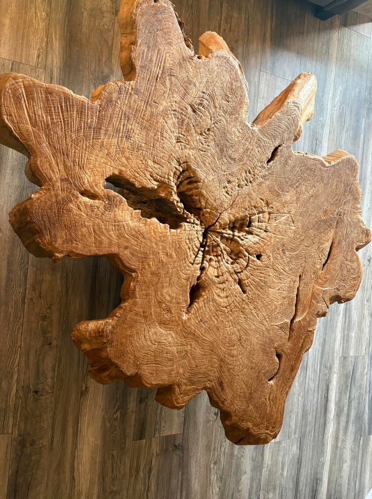 Super mooie aparte  wortel tafel/boomstam tafel, Huis en Inrichting, Ophalen, 100 tot 150 cm, Zo goed als nieuw, 150 tot 200 cm