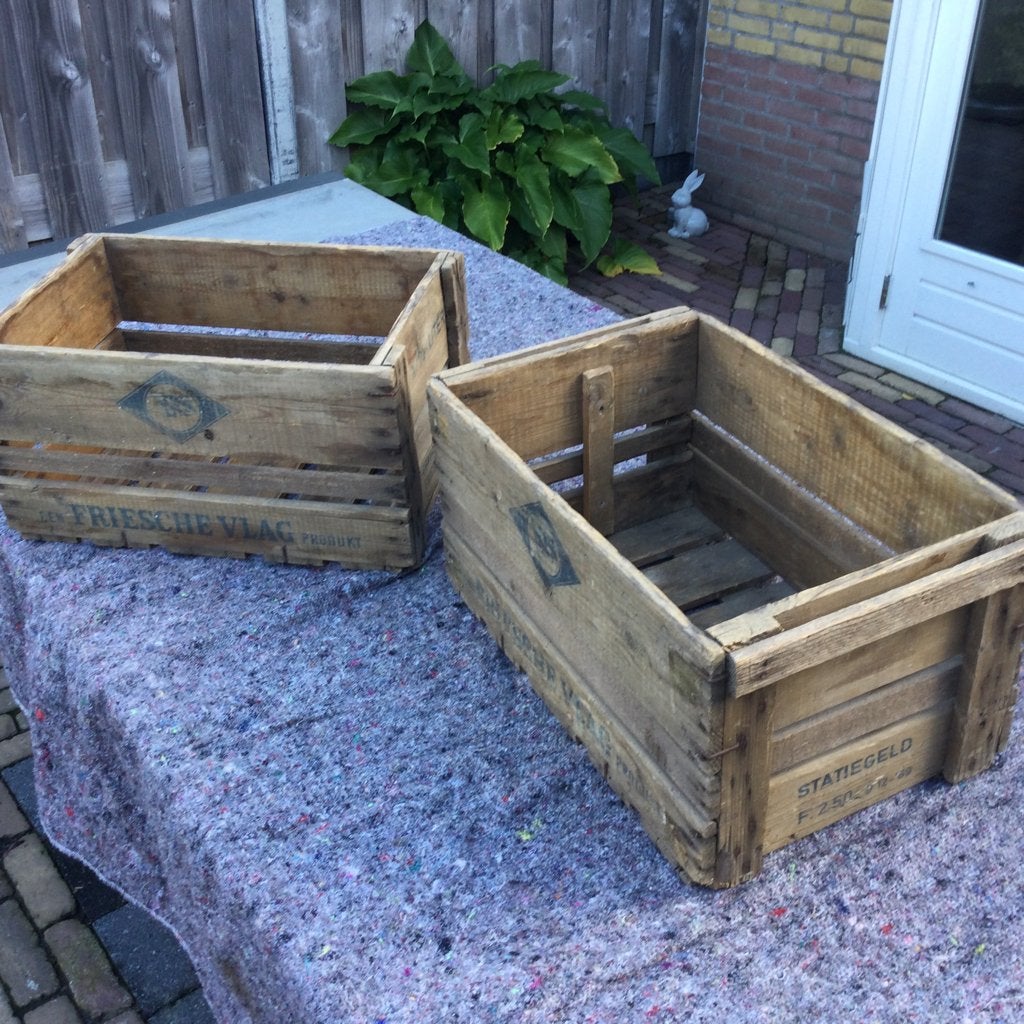 2 Friesche vlag kratten, Doe-het-zelf en Verbouw, Gebruikt, 40 tot 60 cm, 50 tot 75 cm, Minder dan 35 cm
