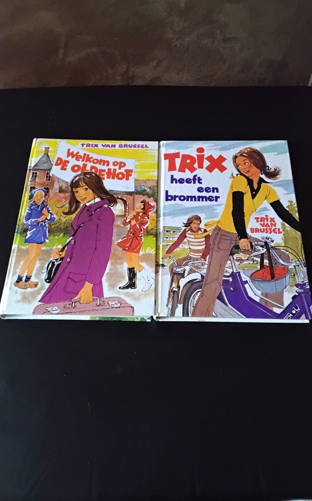 Trix van Brussel boeken: Welkom op de Oldehof & Trix heeft e, Ophalen of Verzenden, Gelezen, Trix van Brussel, Fictie