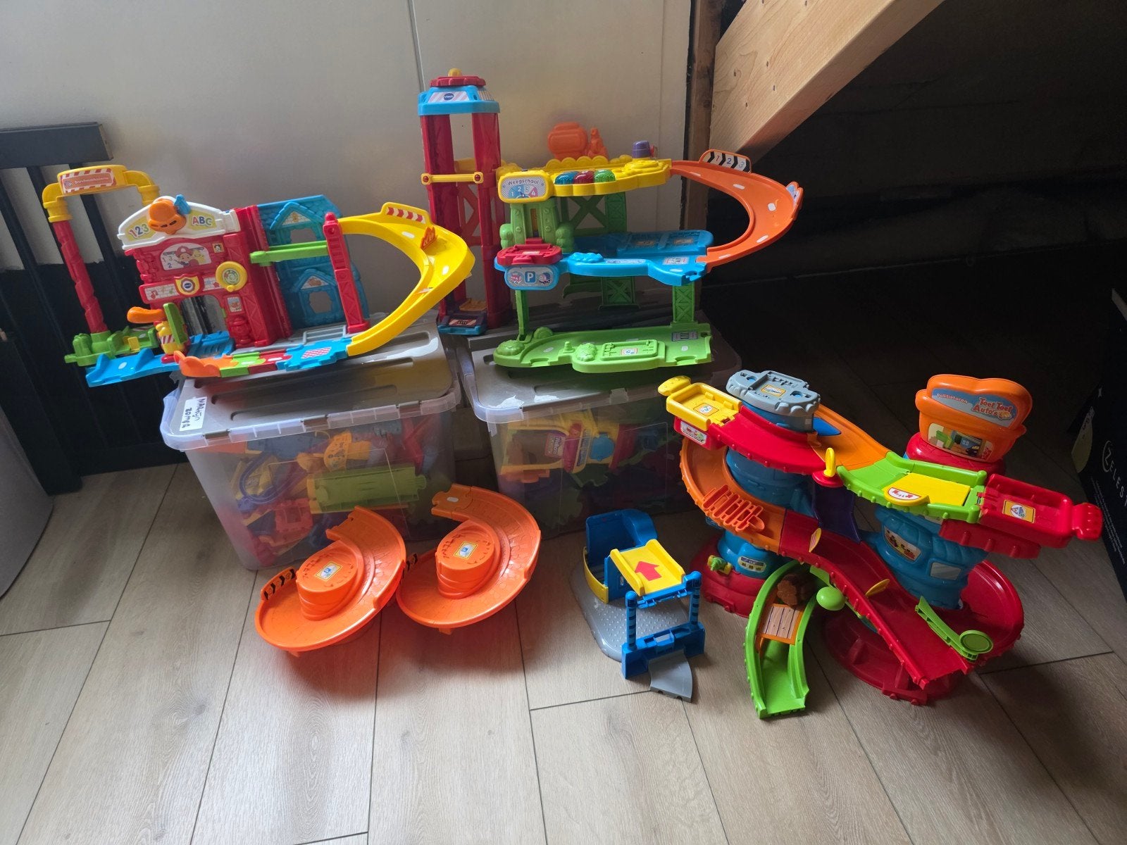 VTech Toet Toet Auto's set met Mickey treinbaan, Kinderen en Baby's, Speelgoed | Vtech, Ophalen, Gebruikt, 6 maanden tot 2 jaar