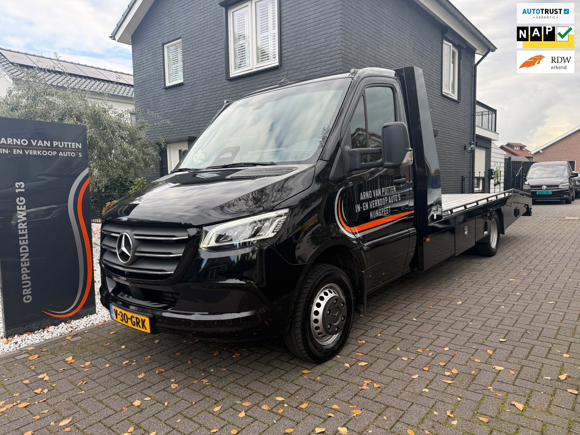 Mercedes-Benz SPRINTER 519 Tijhof / Oprijwagen / Autotranspo, Auto's, Automaat, Dealer onderhouden, Gebruikt, Euro 6