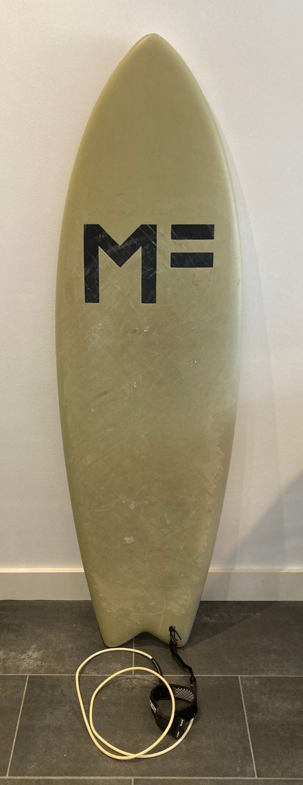 Mick Fanning Fish Softtop 5’10 - 36L, Watersport en Boten, Ophalen, Zo goed als nieuw, Fish, Met vinnen